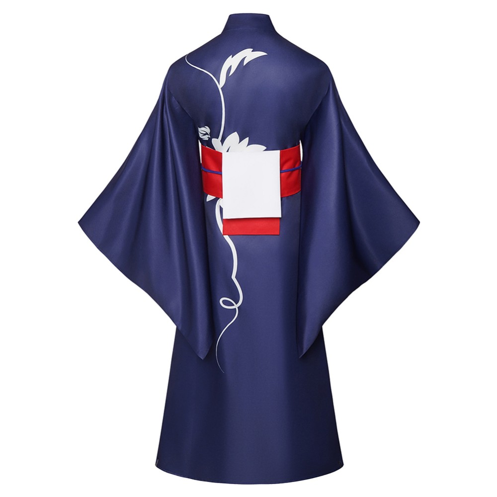 Cosmic Princess Kaguya Kaguya Women Blue Kimono Cosplay Costume Halloween Carnival Outfit
