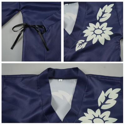 Cosmic Princess Kaguya Kaguya Women Blue Kimono Cosplay Costume Halloween Carnival Outfit