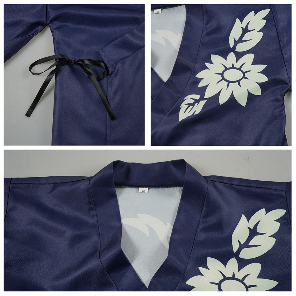 Cosmic Princess Kaguya Kaguya Women Blue Kimono Cosplay Costume Halloween Carnival Outfit