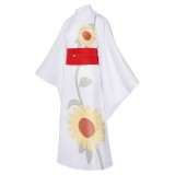 Cosmic Princess Kaguya Iroha Sakayori Women White Kimono Cosplay Costume Halloween Carnival Outfit