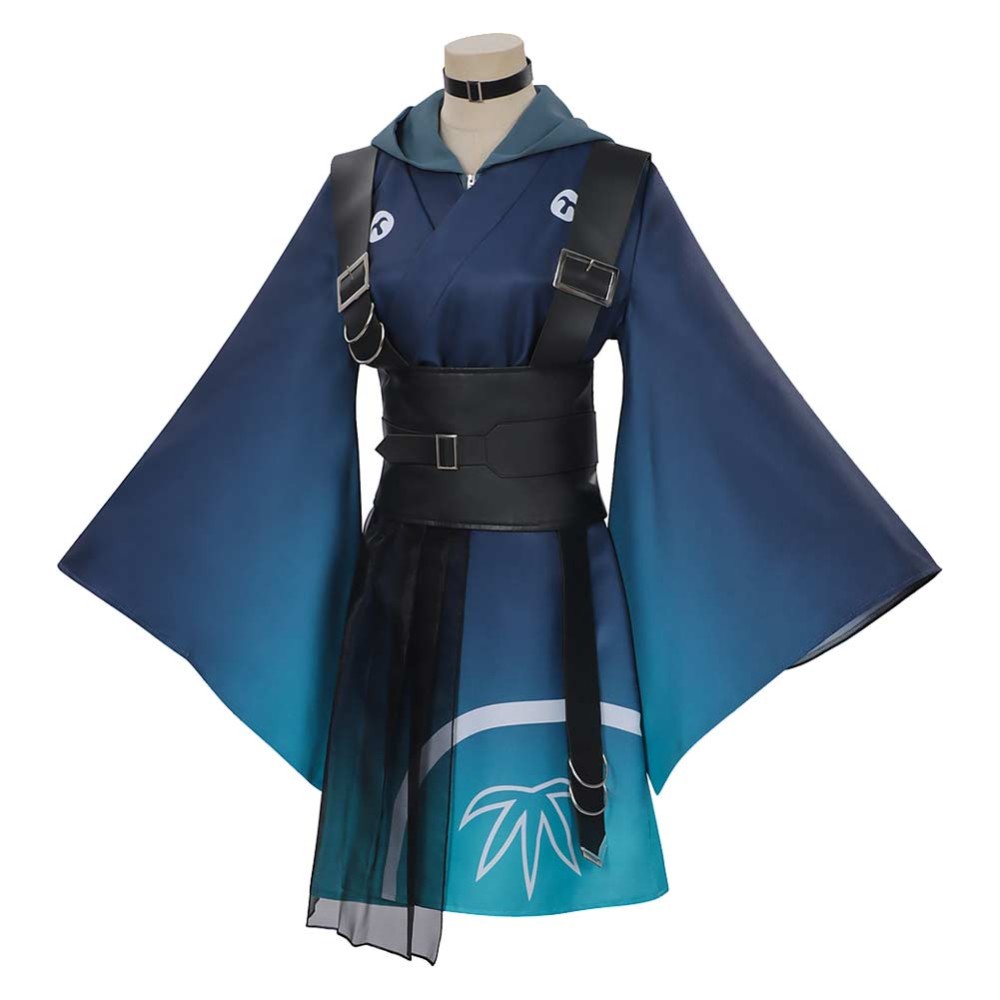 Cosmic Princess Kaguya Iroha‌ Sakayori Women Blue Kimono Cosplay Costume Halloween Carnival Outfit