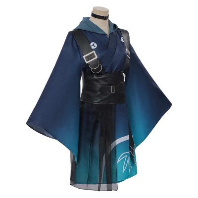 Cosmic Princess Kaguya Iroha‌ Sakayori Women Blue Kimono Cosplay Costume Halloween Carnival Outfit