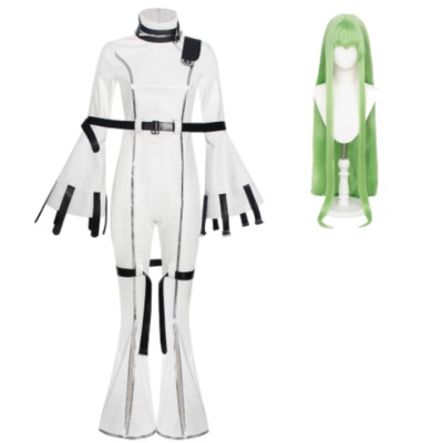Code Geass C.C. Women White Cosplay Costume Halloween Carnival Outfit