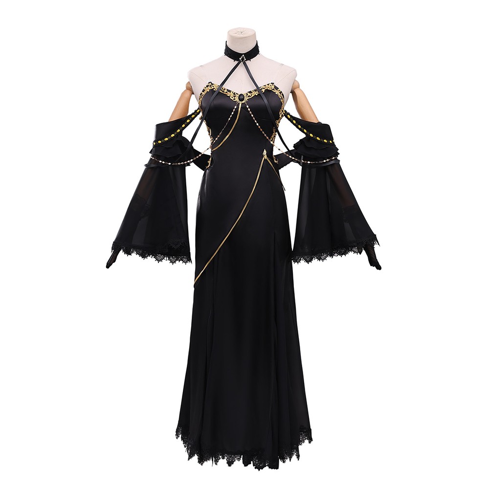 Code Geass C.C. Women Black Dress Cosplay Costume Halloween Carnival Outfit