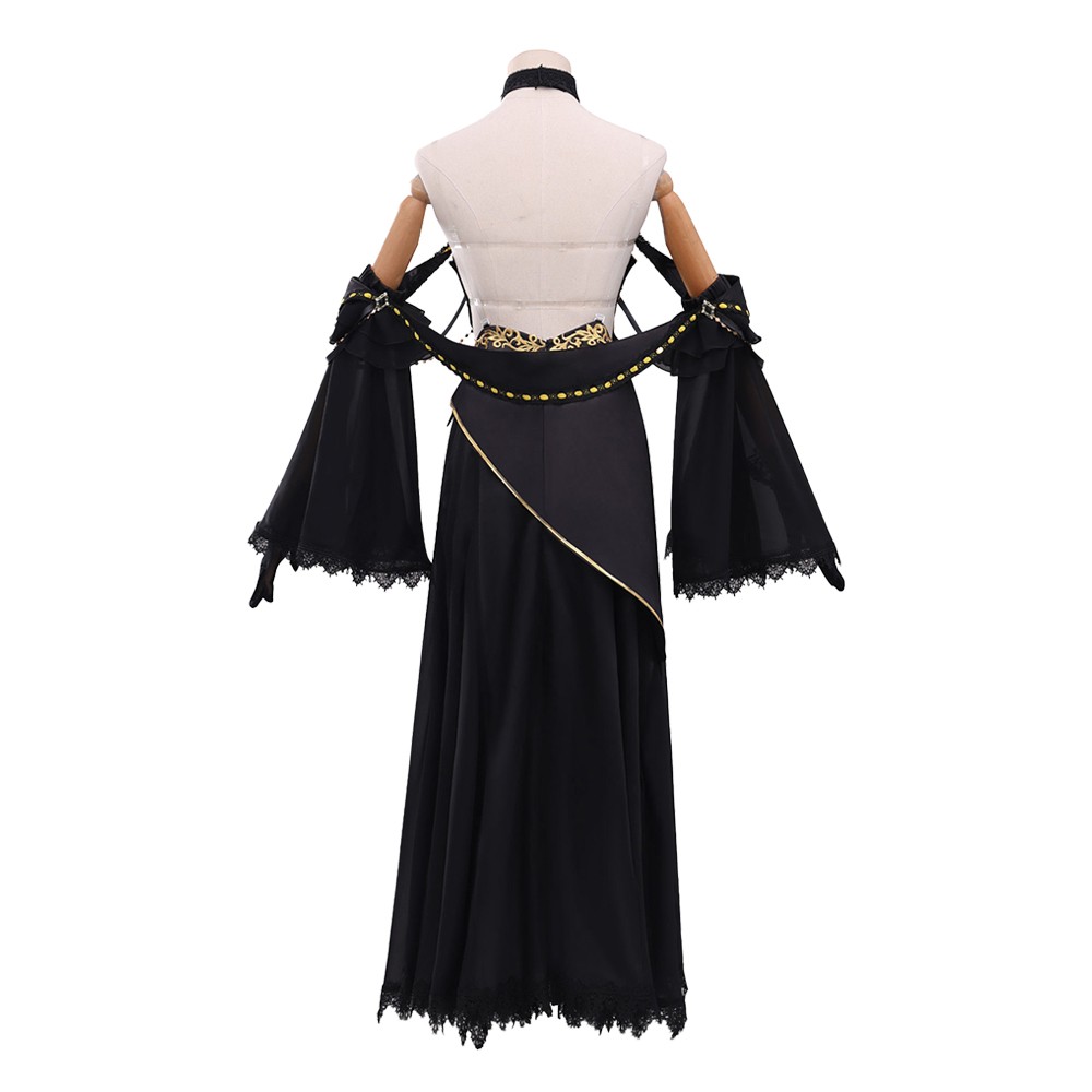 Code Geass C.C. Women Black Dress Cosplay Costume Halloween Carnival Outfit