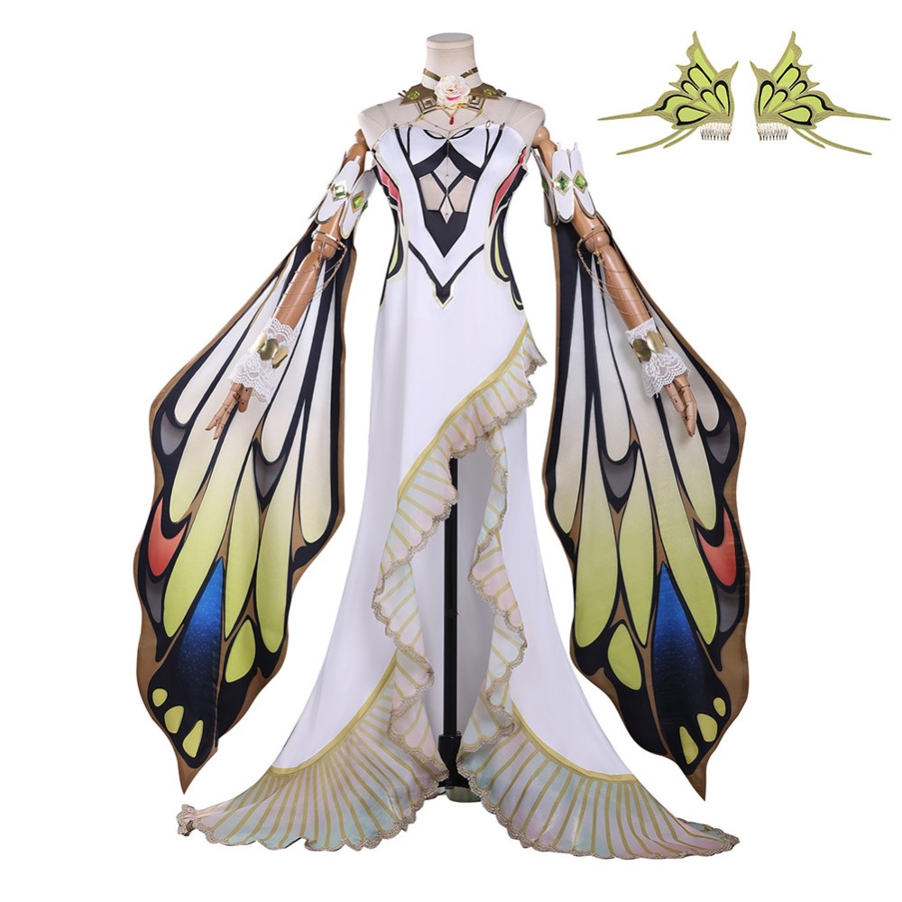 Code Geass C.C. White Dress Women Cosplay Costume Halloween Carnival Outfit