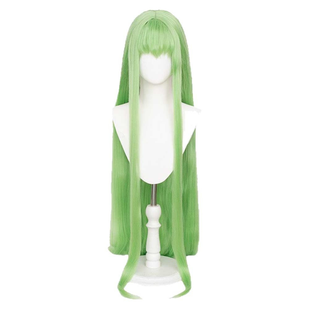 Code Geass C.C. Green Wig Heat Resistant Synthetic Hair Party Props Cosplay Costume Halloween Carnival