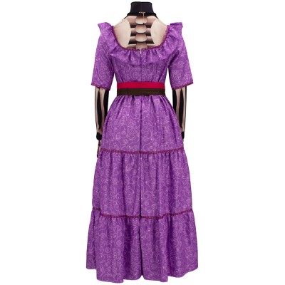 CoCo Imelda Women Purple Dress Cosplay Costume Halloween Carnival Outfit