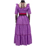 CoCo Imelda Women Purple Dress Cosplay Costume Halloween Carnival Outfit
