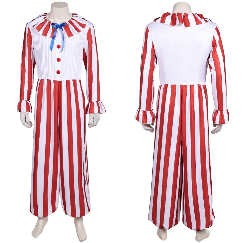 Clown in A Cornfield (2025) Flando the Clown Men Cosplay Costume Halloween Carnival Outfit