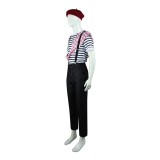Clair Obscur Black‑and‑White stripes Gustave Cosplay Costume Halloween Carnival Outfit