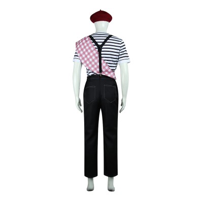 Clair Obscur Black‑and‑White stripes Gustave Cosplay Costume Halloween Carnival Outfit