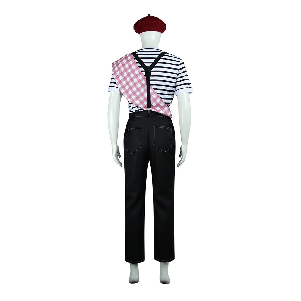 Clair Obscur Black‑and‑White stripes Gustave Cosplay Costume Halloween Carnival Outfit