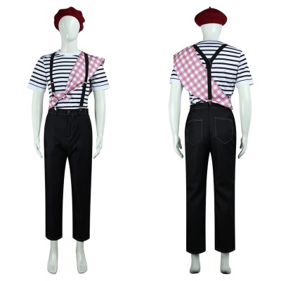 Clair Obscur Black‑and‑White stripes Gustave Cosplay Costume Halloween Carnival Outfit