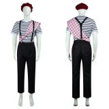 Clair Obscur Black‑and‑White stripes Gustave Cosplay Costume Halloween Carnival Outfit