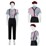 Clair Obscur Black‑and‑White stripes Gustave Cosplay Costume Halloween Carnival Outfit