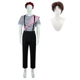 Clair Obscur Black‑and‑White stripes Gustave Cosplay Costume Halloween Carnival Outfit