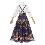 Clair Obscur：Expedition 33 Clea Women Blue Dress Cosplay Costume Halloween Carnival Outfit