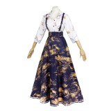 Clair Obscur：Expedition 33 Clea Women Blue Dress Cosplay Costume Halloween Carnival Outfit
