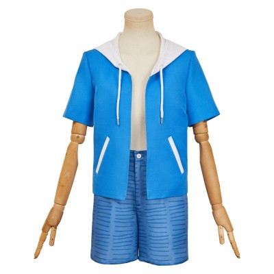 City The Animation Nagumo Midori Blue Hoodie Short Set Party Cosplay Costume Halloween Carnival