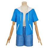 City The Animation Nagumo Midori Blue Hoodie Short Set Party Cosplay Costume Halloween Carnival