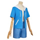 City The Animation Nagumo Midori Blue Hoodie Short Set Party Cosplay Costume Halloween Carnival