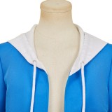City The Animation Nagumo Midori Blue Hoodie Short Set Party Cosplay Costume Halloween Carnival