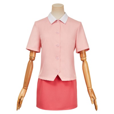 City The Animation Ayumu Niikura Pink Shirt Skirt Set Party Cosplay Costume Halloween Carnival