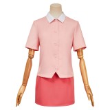 City The Animation Ayumu Niikura Pink Shirt Skirt Set Party Cosplay Costume Halloween Carnival