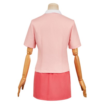 City The Animation Ayumu Niikura Pink Shirt Skirt Set Party Cosplay Costume Halloween Carnival