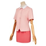 City The Animation Ayumu Niikura Pink Shirt Skirt Set Party Cosplay Costume Halloween Carnival