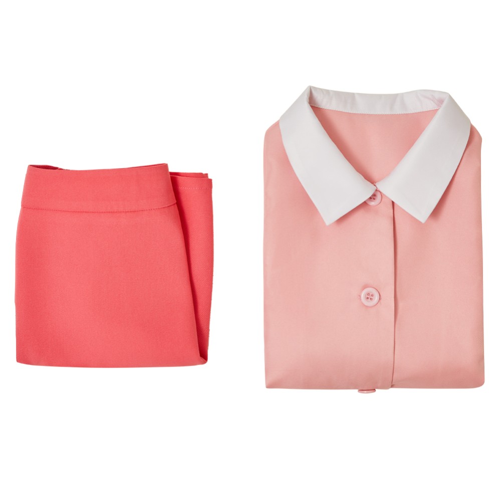 City The Animation Ayumu Niikura Pink Shirt Skirt Set Party Cosplay Costume Halloween Carnival