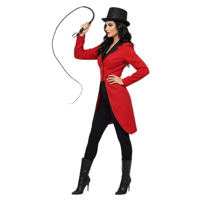 Circus Animal Trainer Women Red Cosplay Costume Halloween Carnival Outfit