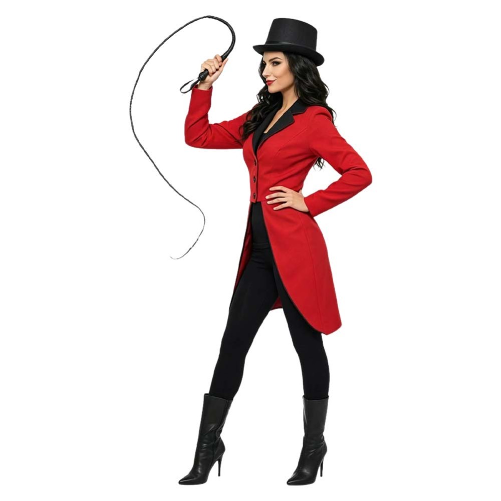 Circus Animal Trainer Women Red Cosplay Costume Halloween Carnival Outfit
