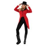 Circus Animal Trainer Women Red Cosplay Costume Halloween Carnival Outfit