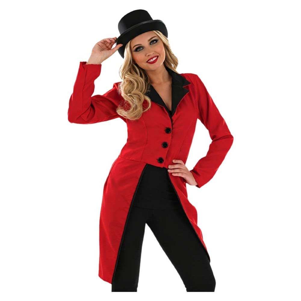Circus Animal Trainer Women Red Cosplay Costume Halloween Carnival Outfit