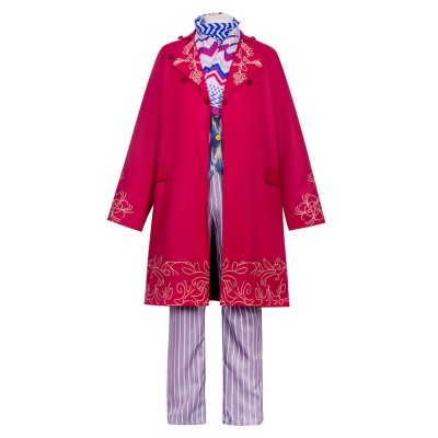 Charlie and the Chocolate Factory Young Willy Wonka Red Cosplay Costume Halloween Carnival Outfit