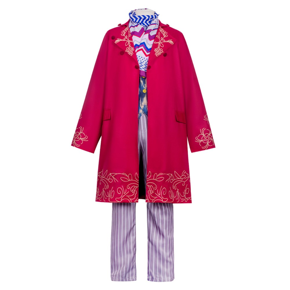 Charlie and the Chocolate Factory Young Willy Wonka Red Cosplay Costume Halloween Carnival Outfit