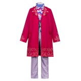 Charlie and the Chocolate Factory Young Willy Wonka Red Cosplay Costume Halloween Carnival Outfit