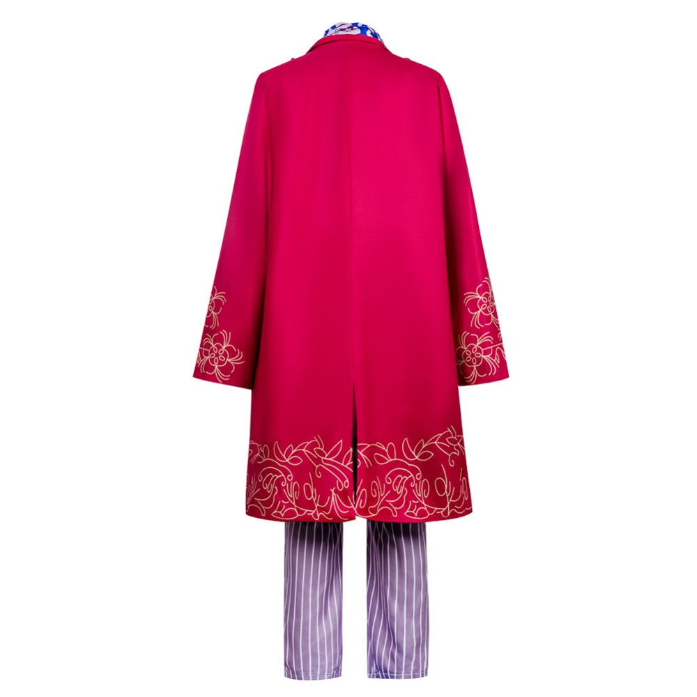 Charlie and the Chocolate Factory Young Willy Wonka Red Cosplay Costume Halloween Carnival Outfit
