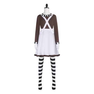 Charlie and the Chocolate Factory Chocolate Women Dress Cosplay Costume Halloween Carnival Outfit