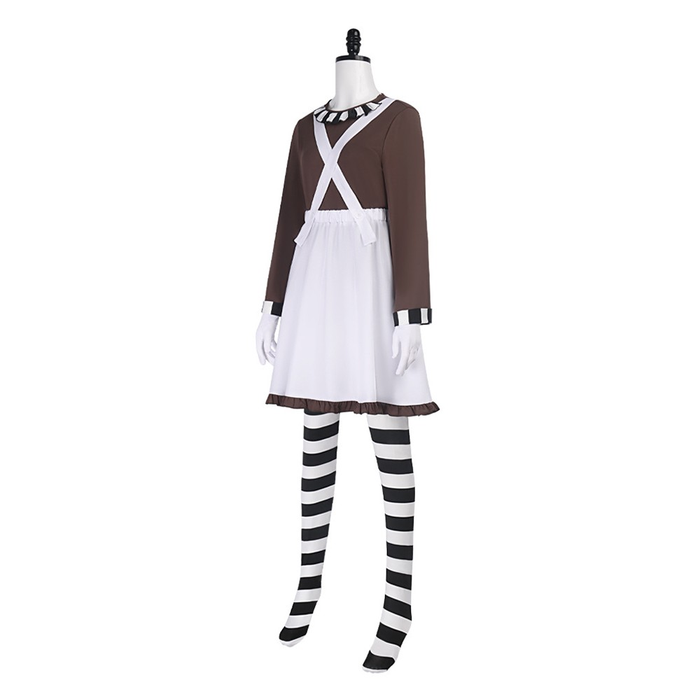 Charlie and the Chocolate Factory Chocolate Women Dress Cosplay Costume Halloween Carnival Outfit
