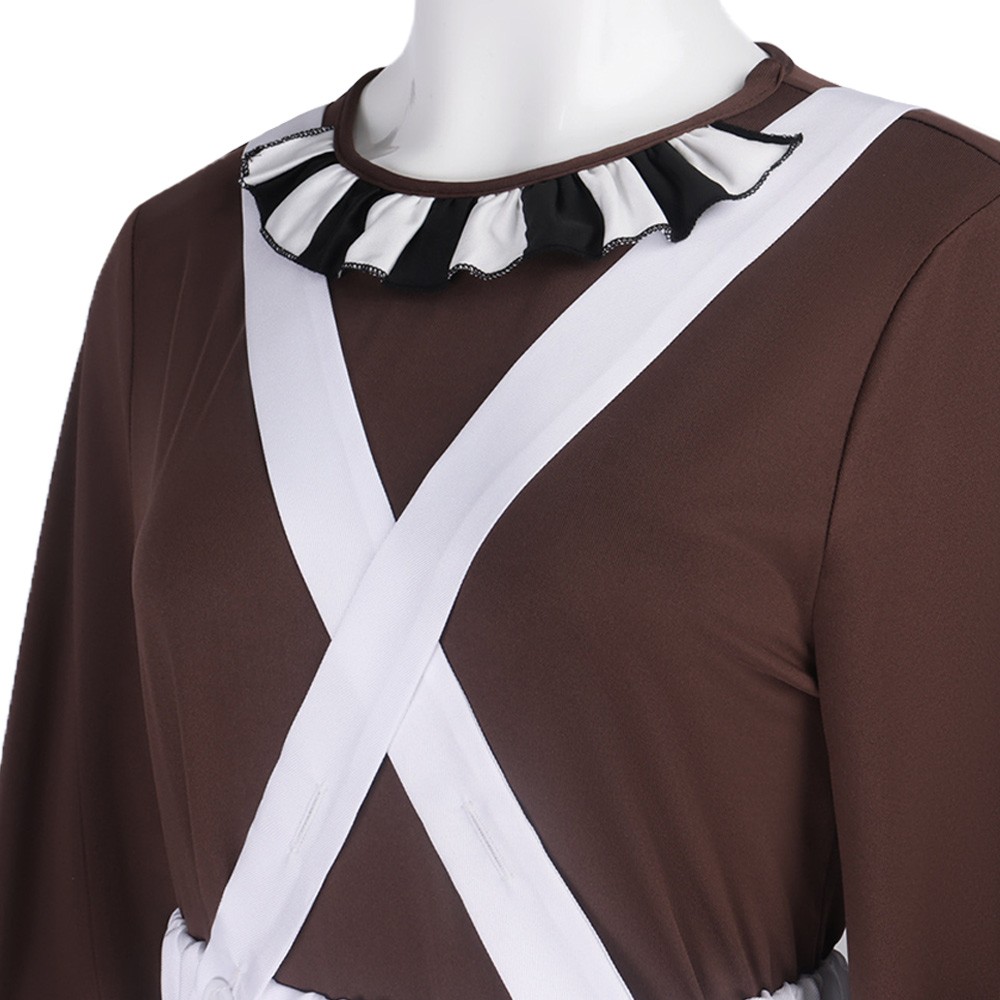 Charlie and the Chocolate Factory Chocolate Women Dress Cosplay Costume Halloween Carnival Outfit