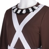 Charlie and the Chocolate Factory Chocolate Women Dress Cosplay Costume Halloween Carnival Outfit