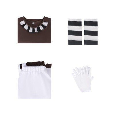Charlie and the Chocolate Factory Chocolate Women Dress Cosplay Costume Halloween Carnival Outfit