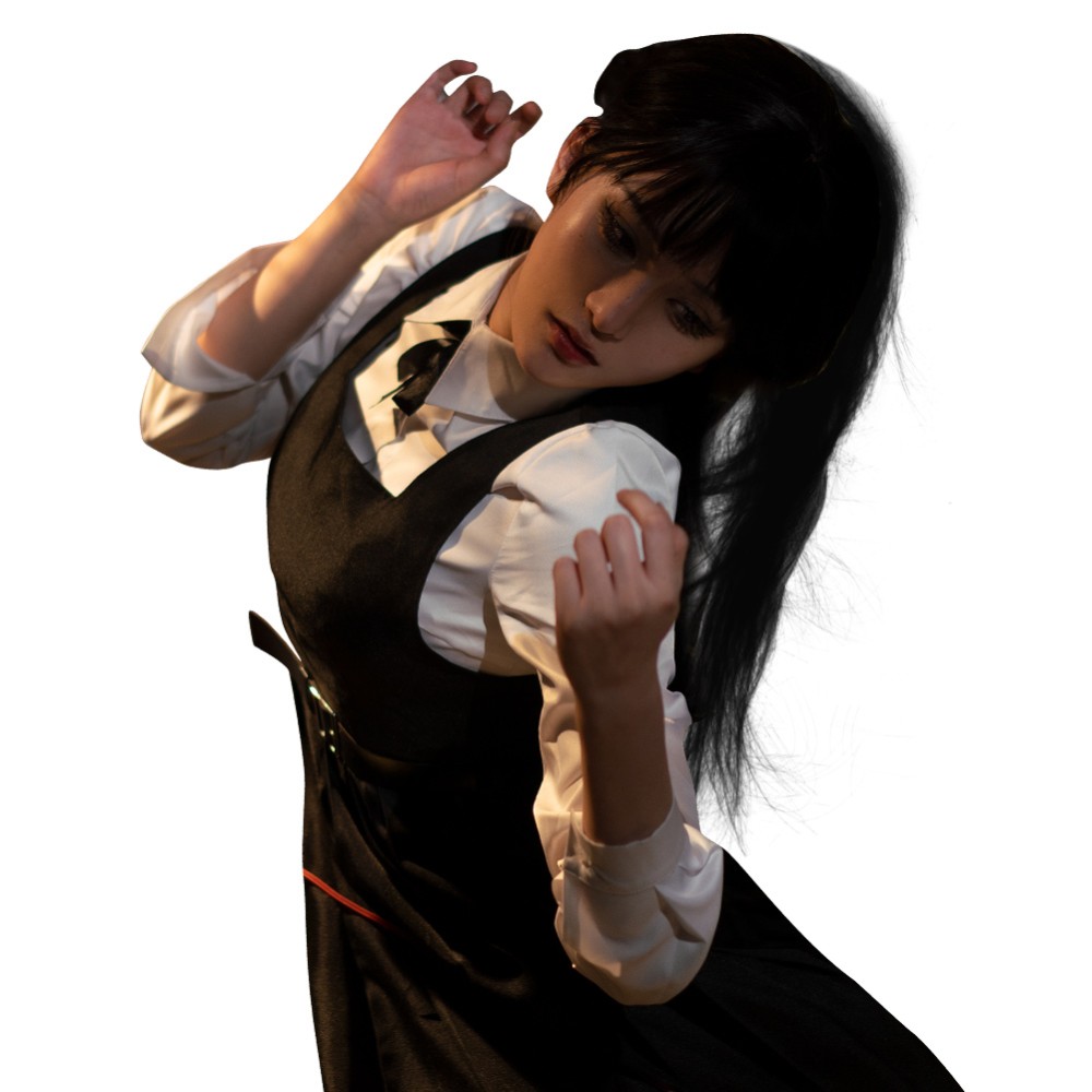 Chainsaw Man - Mitaka Asa Uniform Dress Cosplay Costume Halloween Carnival Outfit