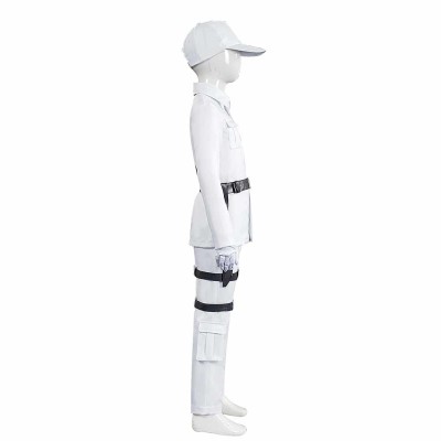 Cells At Work White Blood Cell Kids Children White Cosplay Costume Halloween Carnival Outfit