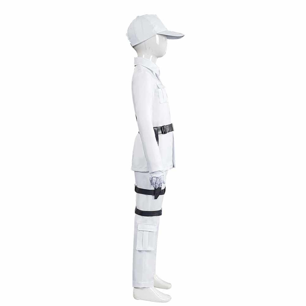 Cells At Work White Blood Cell Kids Children White Cosplay Costume Halloween Carnival Outfit