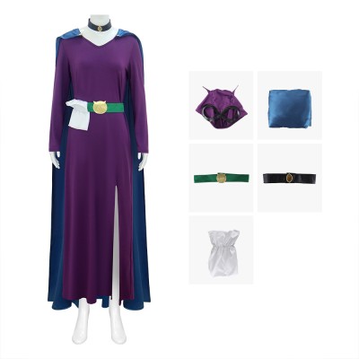 Catwoman Selina Kyle Purple Cape Edition Set Party Cosplay Costume Halloween Carnival