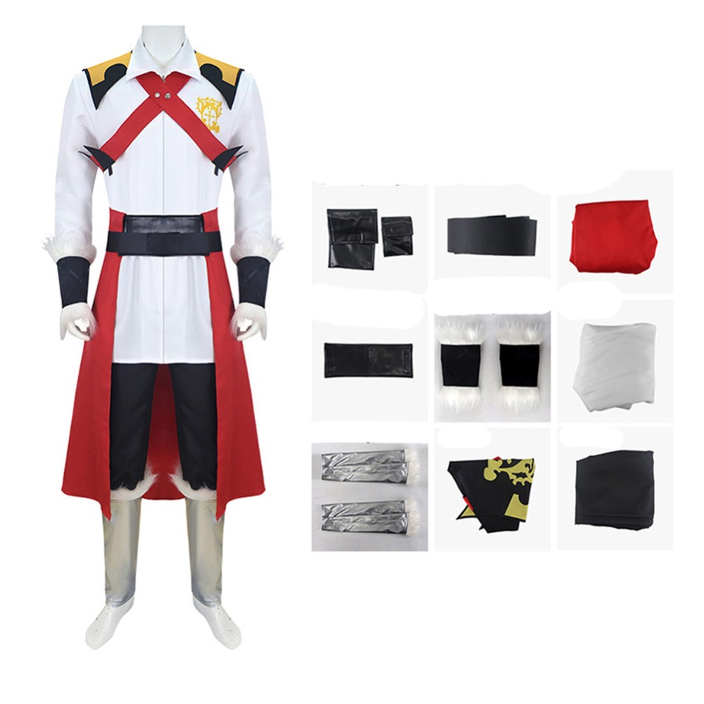Castlevania Belmont Men White Unifrom Set Party Cosplay Costume Halloween Carnival